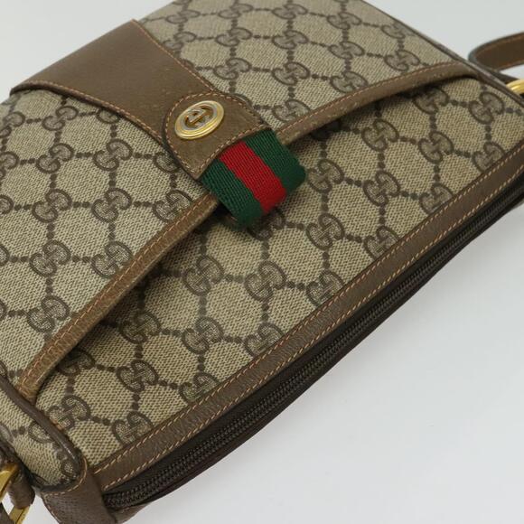 GUCCI GG Supreme Web Sherry Line Shoulder Bag Pvc Beige 89 02 032 - Picture 6 of 16